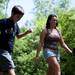Tristin Hernandez, 10, and his aunt Deena Pafford play frisbee golf in Bandemer Park on Sunday, May 26. Daniel Brenner I AnnArbor.com